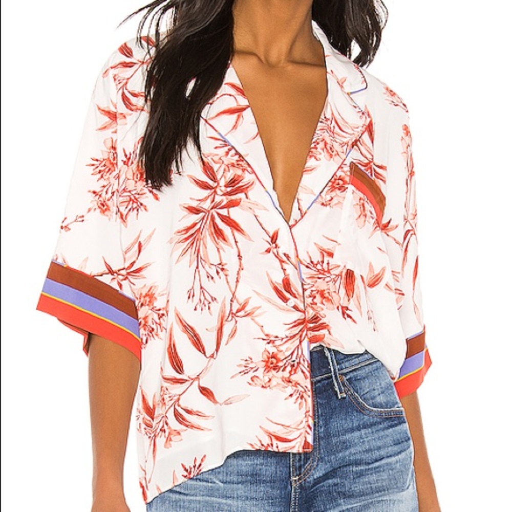 Joie Bayley Pajama Style Top in White